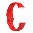 xDfind For Fitbit Luxe Silicone Color Buckle Watch Band, Size:S(Red) - 3