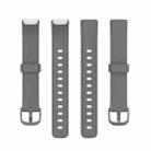 xDfind For Fitbit Luxe Silicone Color Buckle Watch Band, Size:S(Grey) - 2