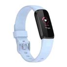 For Fitbit Luxe Silicone Color Buckle Watch Band, Size:S(Chrysanthemum Blue) - 1