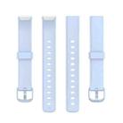 xDfind For Fitbit Luxe Silicone Color Buckle Watch Band, Size:S(Chrysanthemum Blue) - 2