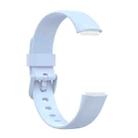 xDfind For Fitbit Luxe Silicone Color Buckle Watch Band, Size:S(Chrysanthemum Blue) - 3