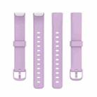 For Fitbit Luxe Silicone Color Buckle Watch Band, Size:S(Light Purple) - 2