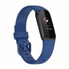 For Fitbit Luxe Silicone Color Buckle Watch Band, Size:S(Dark Blue) - 1