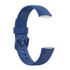 xDfind For Fitbit Luxe Silicone Color Buckle Watch Band, Size:S(Dark Blue) - 3