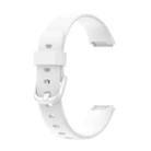 For Fitbit Luxe Silicone Color Buckle Watch Band, Size:L(White) - 1