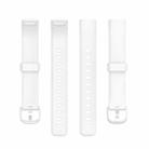 xDfind For Fitbit Luxe Silicone Color Buckle Watch Band, Size:L(White) - 2