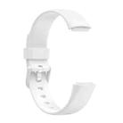 xDfind For Fitbit Luxe Silicone Color Buckle Watch Band, Size:L(White) - 3