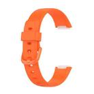 For Fitbit Luxe Silicone Color Buckle Watch Band, Size:L(Orange) - 1