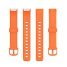 xDfind For Fitbit Luxe Silicone Color Buckle Watch Band, Size:L(Orange) - 2