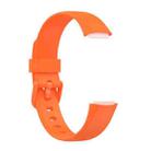 xDfind For Fitbit Luxe Silicone Color Buckle Watch Band, Size:L(Orange) - 3