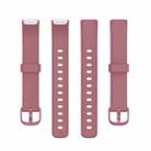 xDfind For Fitbit Luxe Silicone Color Buckle Watch Band, Size:L(Pink) - 2