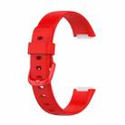 For Fitbit Luxe Silicone Color Buckle Watch Band, Size:L(Red) - 1