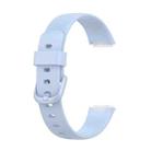 For Fitbit Luxe Silicone Color Buckle Watch Band, Size:L(Chrysanthemum Blue) - 1