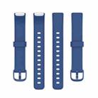 xDfind For Fitbit Luxe Silicone Color Buckle Watch Band, Size:L(Dark Blue) - 2