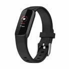 For Fitbit Luxe Silicone Watch Band, Size:S(Black) - 1