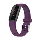 For Fitbit Luxe Silicone Watch Band, Size:S(Dark Purple) - 1