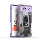 For Google Pixel 6 PC + TPU Shockproof Protective Case with Metal Ring Holder(Purple) - 1