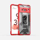 For Google Pixel 6 Pro PC + TPU Shockproof Protective Case with Metal Ring Holder(Red) - 1