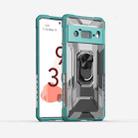 For Google Pixel 6 Pro PC + TPU Shockproof Protective Case with Metal Ring Holder(Green) - 1