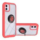 For iPhone 11 Starry Sky Solid Color Series Shockproof PC + TPU Protective Case with Ring Holder & Magnetic Function (Red) - 1