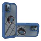 For iPhone 11 Pro Starry Sky Solid Color Series Shockproof PC + TPU Protective Case with Ring Holder & Magnetic Function (Blue) - 1