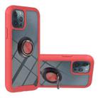 For iPhone 12 / 12 Pro Starry Sky Solid Color Series Shockproof PC + TPU Protective Case with Ring Holder & Magnetic Function(Red) - 1