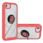 For iPhone SE 2022 / SE 2020 / 8 / 7 / 6s / 6 Starry Sky Solid Color Series Shockproof PC + TPU Protective Case with Ring Holder & Magnetic Function(Red) - 1