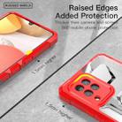 For Samsung Galaxy M42 5G PC + TPU Shockproof Protective Case with Metal Ring Holder(Red) - 6