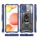 For Samsung Galaxy M42 5G PC + TPU Shockproof Protective Case with Metal Ring Holder(Blue) - 2