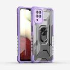 For Samsung Galaxy M12 PC + TPU Shockproof Protective Case with Metal Ring Holder(Purple) - 1