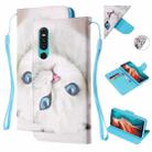 For Huawei P30 Colored Drawing Pattern Cross Texture Horizontal Flip PU Leather Case with Holder & Card Slots & Wallet(Blue Eye Cat) - 1