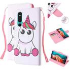 For Huawei P30 Colored Drawing Pattern Cross Texture Horizontal Flip PU Leather Case with Holder & Card Slots & Wallet(Pink Unicorn) - 1