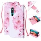 For Huawei P30 Colored Drawing Pattern Cross Texture Horizontal Flip PU Leather Case with Holder & Card Slots & Wallet(Peach Blossom) - 1