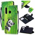 For Huawei P30 Lite Colored Drawing Pattern Cross Texture Horizontal Flip PU Leather Case with Holder & Card Slots & Wallet(Panda Bamboo) - 1