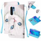 For Huawei P30 Pro Colored Drawing Pattern Cross Texture Horizontal Flip PU Leather Case with Holder & Card Slots & Wallet(Blue Eye Cat) - 1