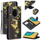 For Huawei Mate 30 Colored Drawing Pattern Cross Texture Horizontal Flip PU Leather Case with Holder & Card Slots & Wallet(Butterfly) - 1