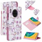 For Huawei Mate 30 Colored Drawing Pattern Cross Texture Horizontal Flip PU Leather Case with Holder & Card Slots & Wallet(Ice Cream Unicorn) - 1