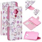 For Huawei Mate 30 Lite Colored Drawing Pattern Cross Texture Horizontal Flip PU Leather Case with Holder & Card Slots & Wallet(Peach Blossom) - 1