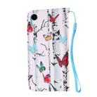 Colored Drawing Pattern Cross Texture Horizontal Flip PU Leather Case with Holder & Card Slots & Wallet For iPhone XR(Butterfly Tree) - 3