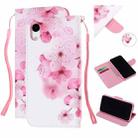 Colored Drawing Pattern Cross Texture Horizontal Flip PU Leather Case with Holder & Card Slots & Wallet For iPhone XR(Peach Blossom) - 1