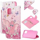 For iPhone 11 Pro Max Colored Drawing Pattern Cross Texture Horizontal Flip PU Leather Case with Holder & Card Slots & Wallet (Butterfly Elephant) - 1