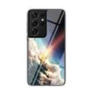 For Samsung Galaxy S21 Ultra Starry Sky Painted Tempered Glass TPU Shockproof Protective Case(Bright Stars) - 1