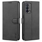 For OPPO K9 AZNS Skin Feel Calf Texture Horizontal Flip Leather Case with Card Slots & Holder & Wallet(Black) - 1