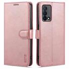 For OPPO K9 AZNS Skin Feel Calf Texture Horizontal Flip Leather Case with Card Slots & Holder & Wallet(Rose Gold) - 1