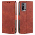 For OPPO K9 AZNS Skin Feel Calf Texture Horizontal Flip Leather Case with Card Slots & Holder & Wallet(Brown) - 1