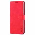 For OPPO Reno6 Pro 5G AZNS Skin Feel Calf Texture Horizontal Flip Leather Case with Card Slots & Holder & Wallet(Red) - 2