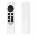Silicone Protective Case Cover with Rope For Apple TV 4K 4th Siri Remote Controller(White) - 2