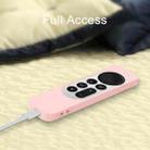 Silicone Protective Case Cover with Rope For Apple TV 4K 4th Siri Remote Controller(Pink) - 5