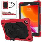 Contrast Color Robot Shockproof Silicon + PC Protective Case with Holder & Shoulder Strap For iPad 9.7 (2018) & (2017) / Air 2 / Air(Red+Black) - 1