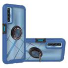 For TCL 20S Starry Sky Solid Color Series Shockproof PC + TPU Protective Case with Ring Holder & Magnetic Function(Blue) - 1